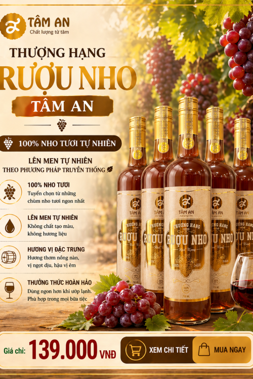 Rượu Nho Tâm An - 750ml