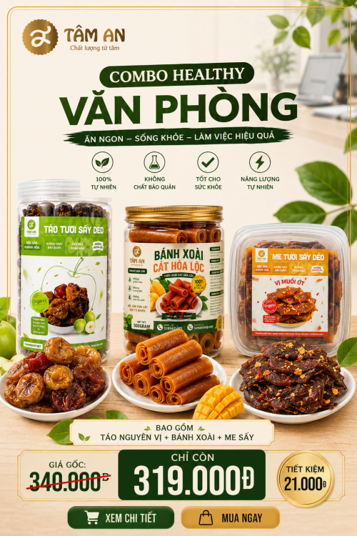 Combo Healthy Văn Phòng – Ăn Vặt Sạch Từ Nông Sản Việt