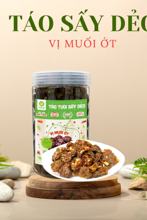 Táo Sấy Dẻo Muối Ớt Tâm An