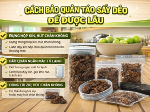 Cách Bảo Quản Táo Sấy Dẻo Để Được Lâu – Giữ Trọn Vị Ngon Như Mới