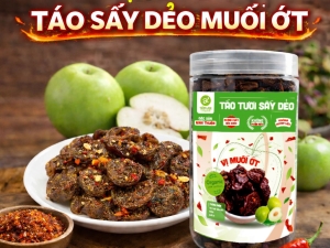 Món Ăn Vặt Quốc Dân 2026 – Táo Sấy Dẻo Muối Ớt Gây Sốt Thị Trường