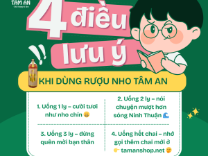 4 Điều Lưu Ý Khi Dùng Rượu Nho Tâm An – Uống Vui, Sống An