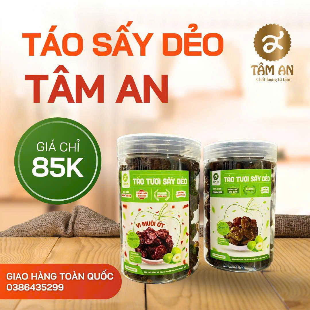 táo sấy dẻo tâm an