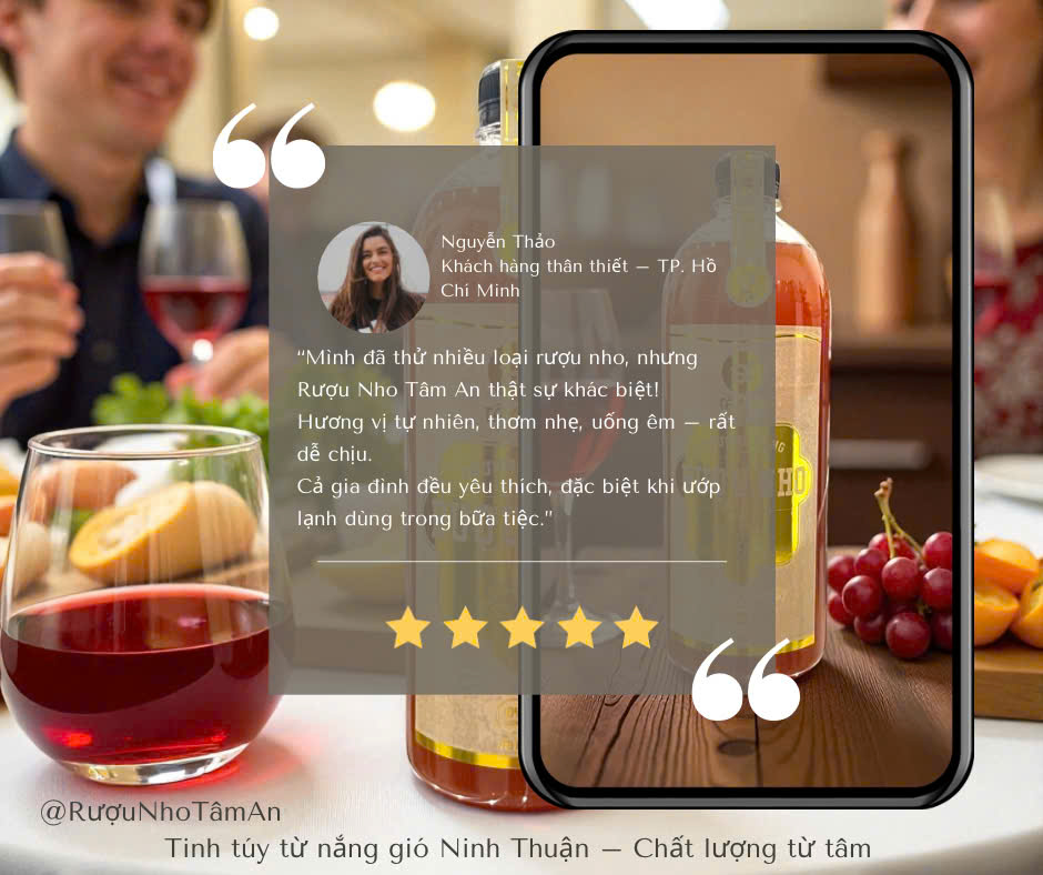 REVIEW RƯỢU NHO TÂM AN