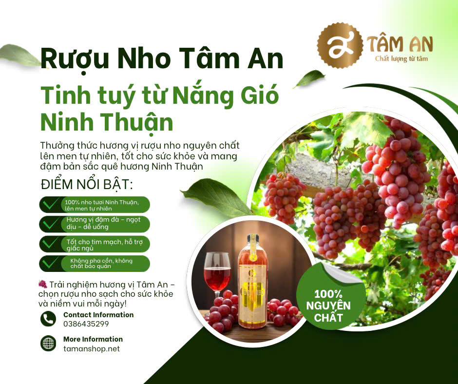 rượu nho tâm an