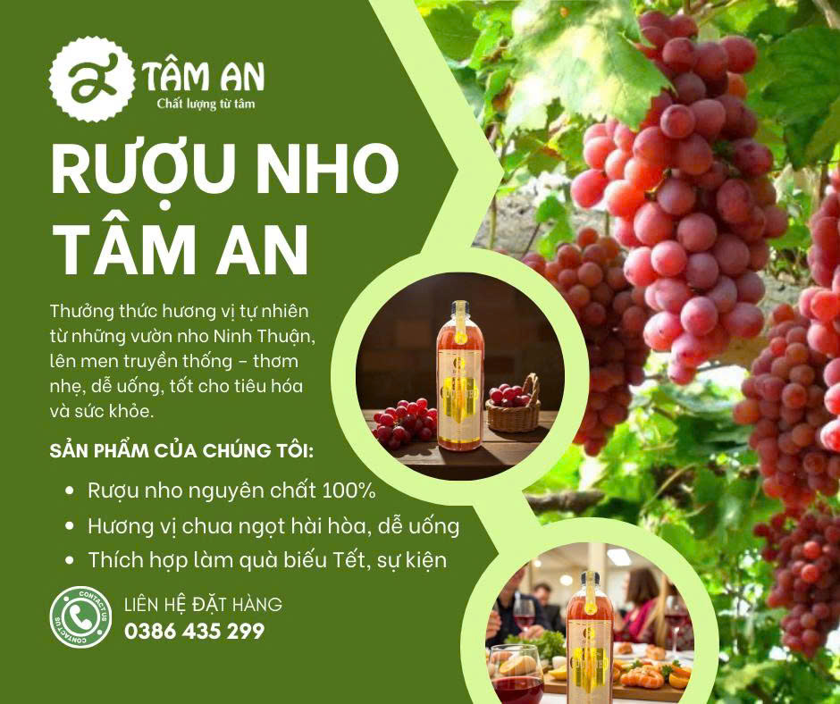 rượu nho tâm an